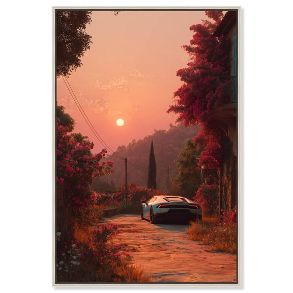 Watch the Sunset Canvas Print Travel Wall Art by Art Remedy, Silver Frame, 16 x 24
