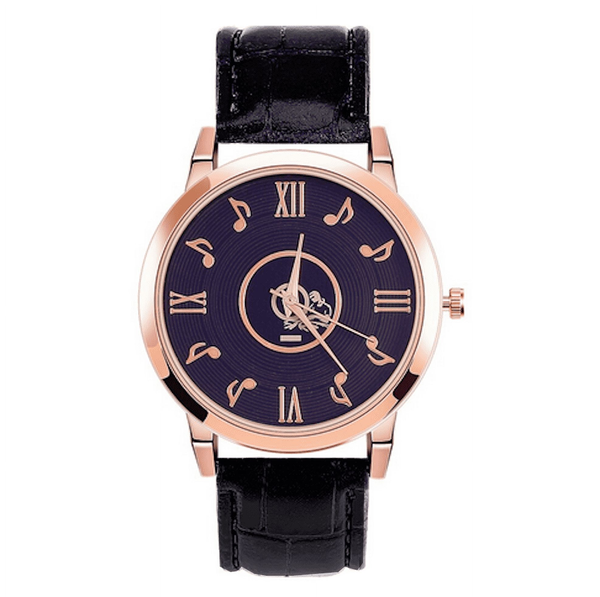 Watch with Music Notes Symbol on Dial Music Teacher Black Band W-341-B ...