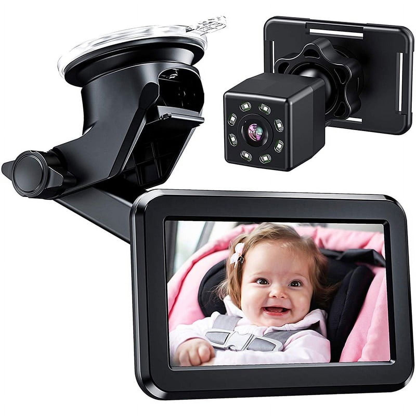 Rohent Baby Car Camera HD 1080P Baby Car Mirror 5 Mins Easy Installation  Crystal Night Vision Infant Travel Safety Kit N06