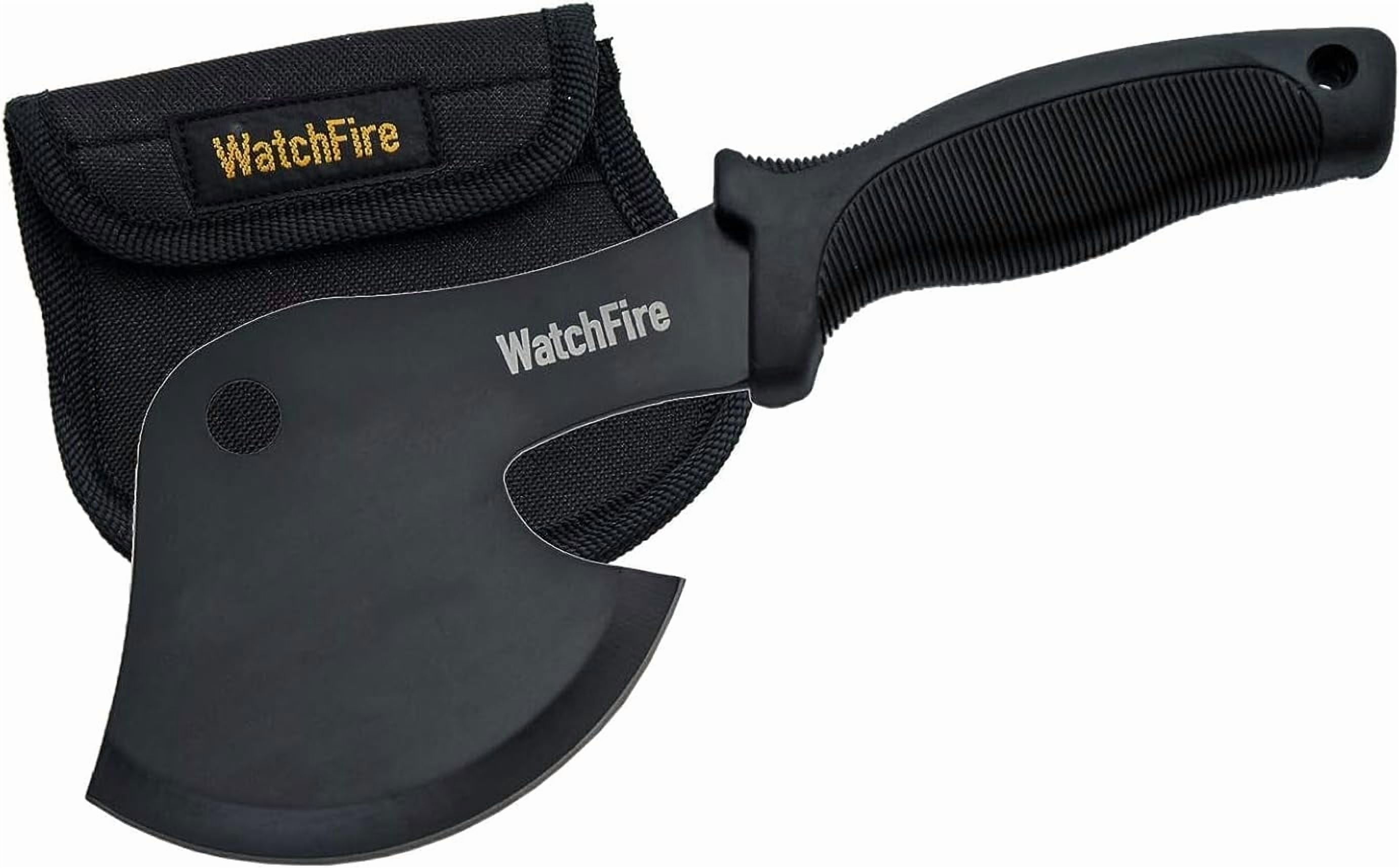 Rite Edge 10 Inch Hatchet Black Blade Finish Slip Resistant Handle with Nylon Sheath Compact Outdoor Camping Chopping Tool for Hiking and Utility