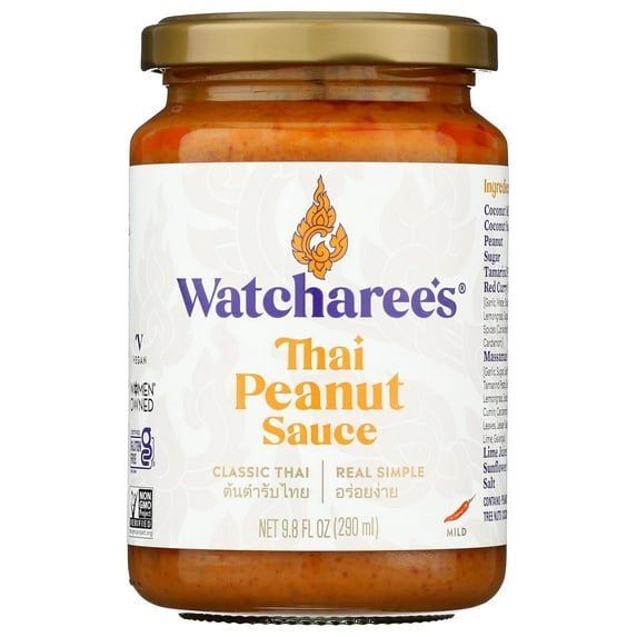 Watcharee's Thai Peanut Sauce -Traditional & Authentic - 9.8 oz Pack of 3