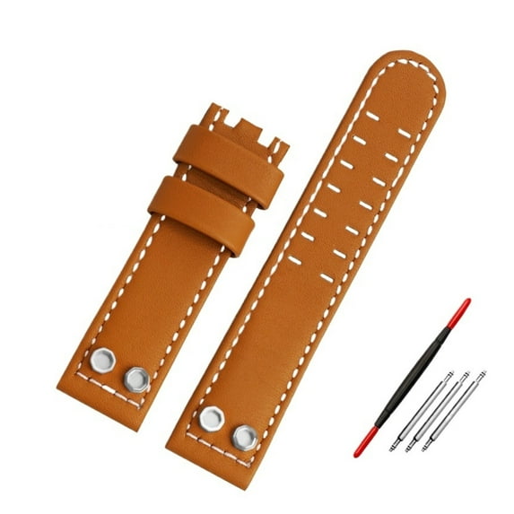Watchband Fit For Hamilton Fit For Air Navy Field H78616553 H78555553 Waterproof Vintage Leather Watch Strap 20MM 24MM Bracelet With rivets