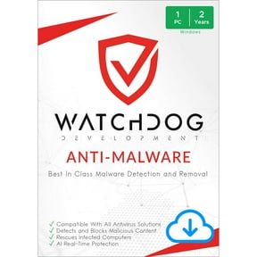 Watchdog Anti-Malware Software, 1 User, 2 Year Subscription for Windows [Key Card]