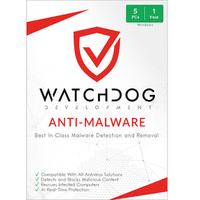 Watchdog Anti-Malware - 1-Year | 5-PC (Watchdog Antivirus Co)