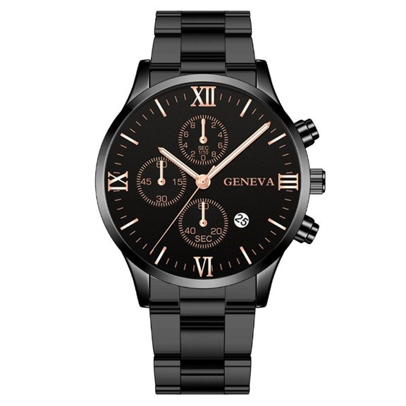 Watches For Men Business Fashion Quartz Watch, Stainless Steel Band Wrist Elegant Multi-Dial Versatile Watch