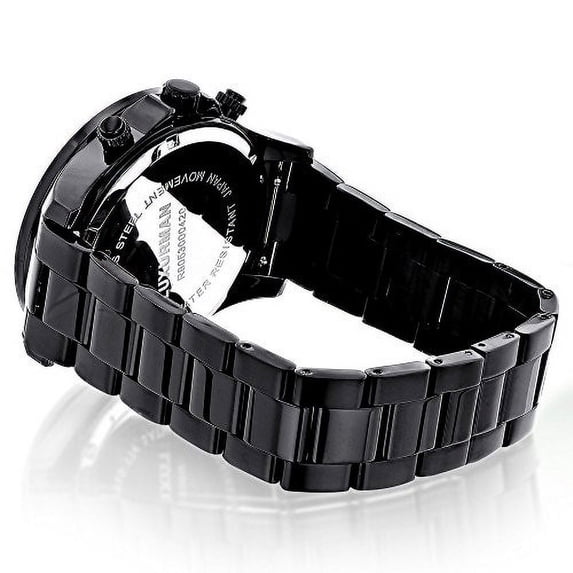Watches: Liberty Mens Real Diamond Watch 0.2ct Black