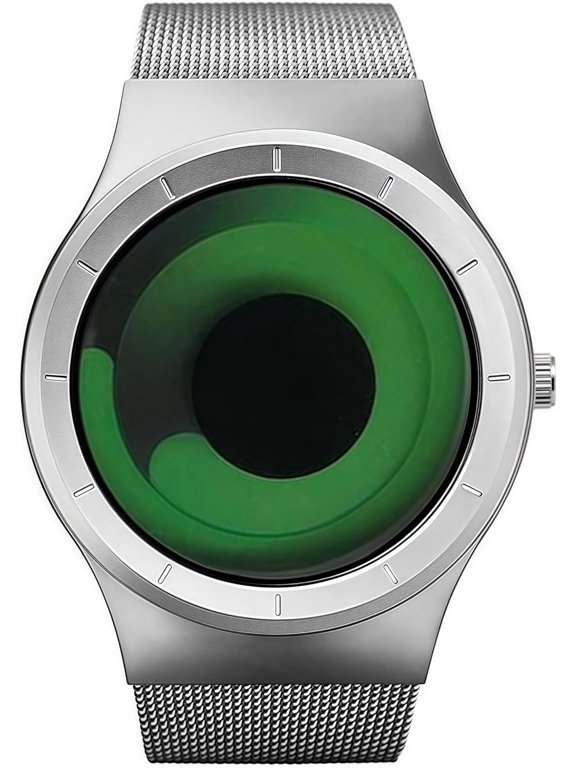 Watches for Men Fashion Creative Liquid Movement Original Design Starry Sky Vortex Watch Men Steel Mesh Men's Watch Clock Round Unique Wristwatch Minimalist Gradient Color