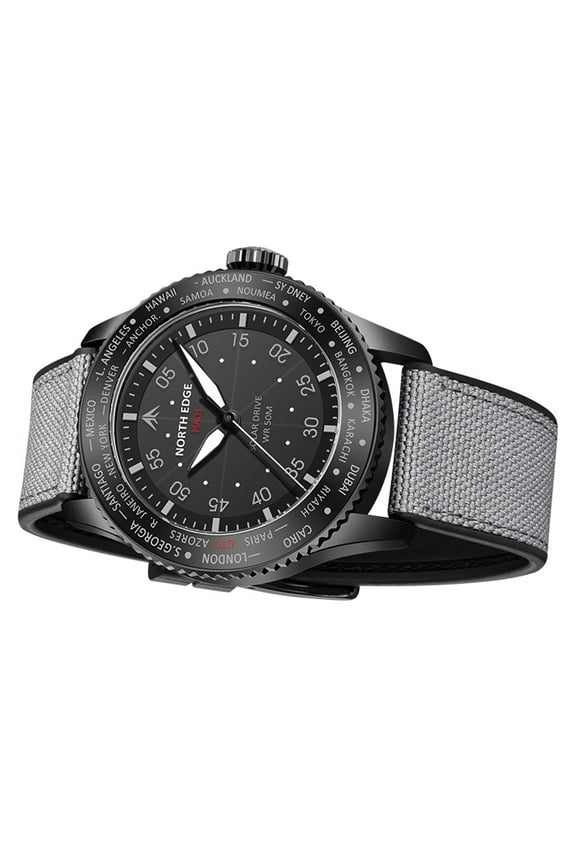 Watches North Edge Mach Watch Pilot Watch Solar Powered Watch For Men 50M Waterproof Chronograph Night  Lasting Up To 180 Days Solar Watch