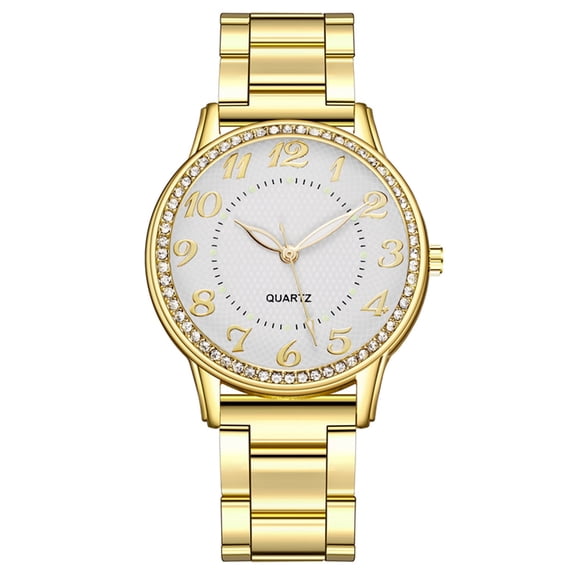 Luxury Watches Quartz Watch Wrist Watch Band Stainless Steel Dial Casual Watch with Numbers Bracele Watch One Size