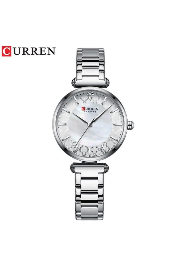 Watches Women CURREN Top Brand Fashion Thin Quartz Wristwatch with Charming Stainless Steel Bracelet