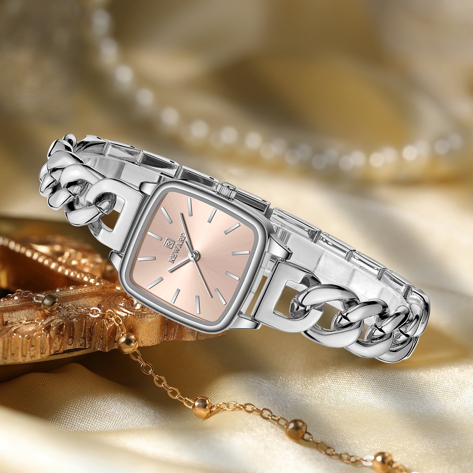Watches Women with Date Silver Stainless Steel Luxury Ladies Watches with Small Writs Diamond for Women Waterproof Elegant Dress Quartz Analog Women's Wrist Watches Reloj de Mujer