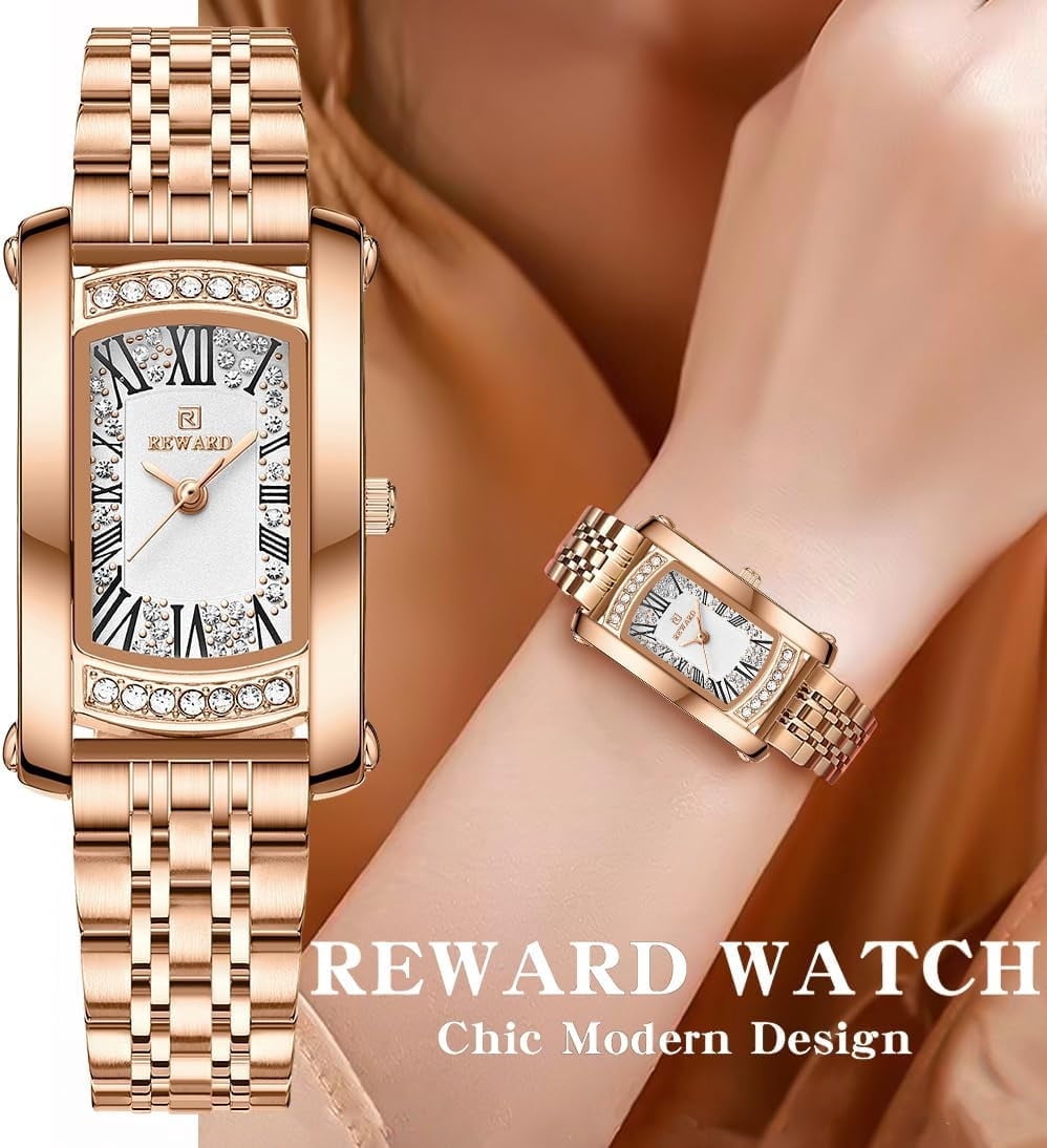 Watches Women with Date Silver Stainless Steel Luxury Ladies Watches with Small Writs Diamond for Women Waterproof Elegant Dress Quartz Analog Women's Wrist Watches Reloj de Mujer