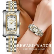 REWARD Watches Women with Date Silver Stainless Steel Luxury Ladies Watches with Small Writs Diamond for Women Waterproof Elegant Dress Quartz Analog Women's Wrist Watches Reloj de Mujer