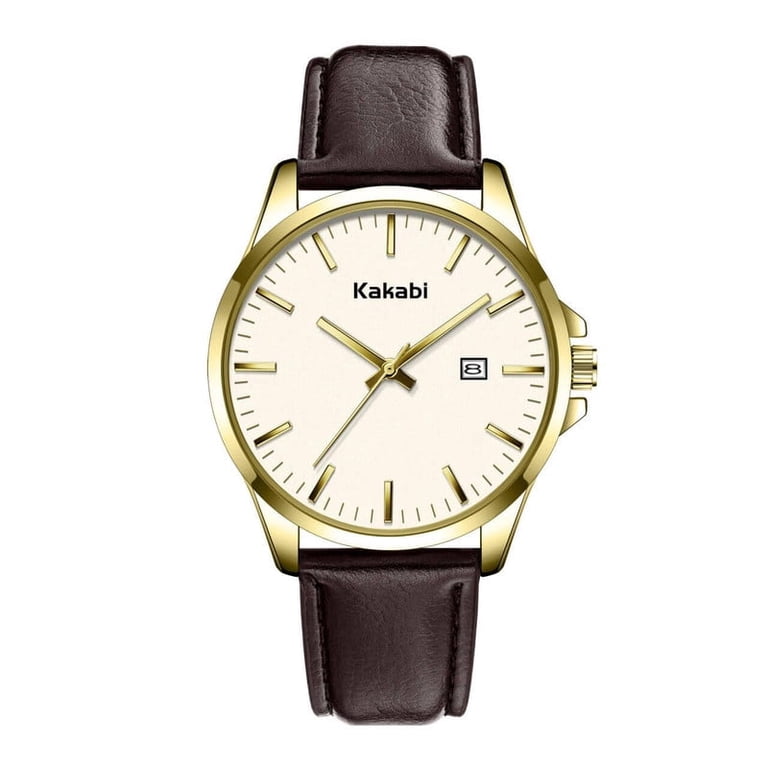 30mm Minimalist Quartz Watch with Leather Band Women main image 4