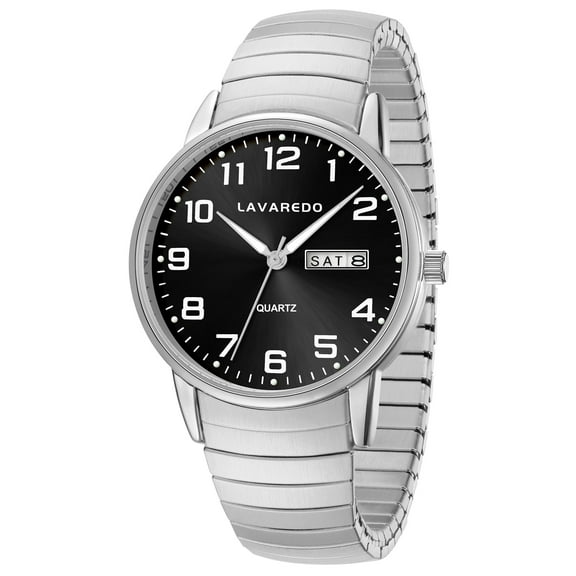 Watches for Men Analog Quartz Watches with Stainless Steel Expansion Band, Waterproof Watches Father's Day Gifts for men