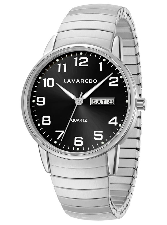 Watches for Men Analog Quartz Watches with Stainless Steel Expansion Band, Waterproof Watches Father's Day Gifts for men