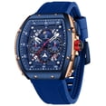 thumbnail image 1 of Watches for Men Multifunction Moon Phase Calendar Wrist Watches Luxury Quartz Waterproof Watch with Silicon Strap Gift for man, 1 of 8