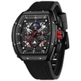 thumbnail image 1 of Watches for Men Multifunction Moon Phase Calendar Wrist Watches Luxury Quartz Waterproof Watch with Silicon Strap Gift for man, 1 of 8