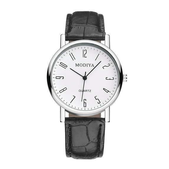 Watches for Men Trend Creative Dial Roman Scale Belt Classic Calendar Strap Gift Watch