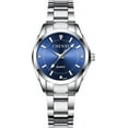 thumbnail image 1 of Watches for Women Analog Quartz Silver Stainless Steel Watches Luminous Waterproof Ladies Dress Watch, 1 of 5