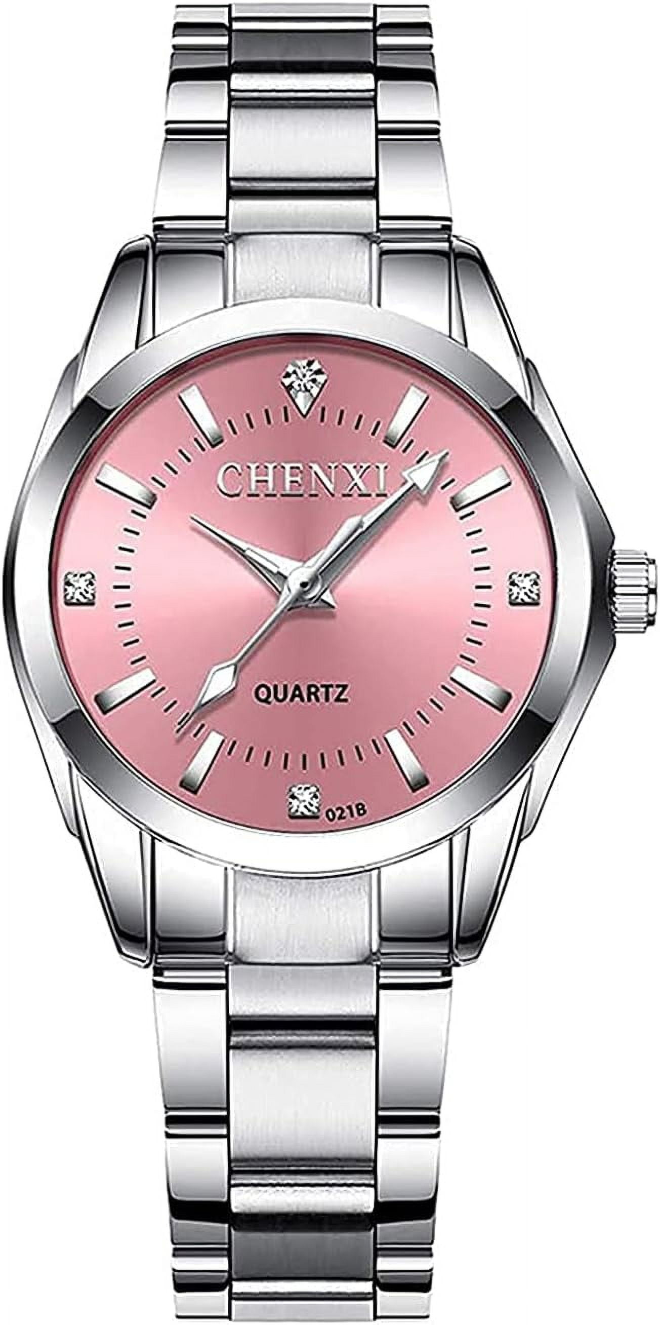 Women\'s Pink Analog Quartz Silver Stainless Steel Luminous Waterproof Watch SKMEI Watch for Women Fashion Leisure Commercial Affairs  main image 4