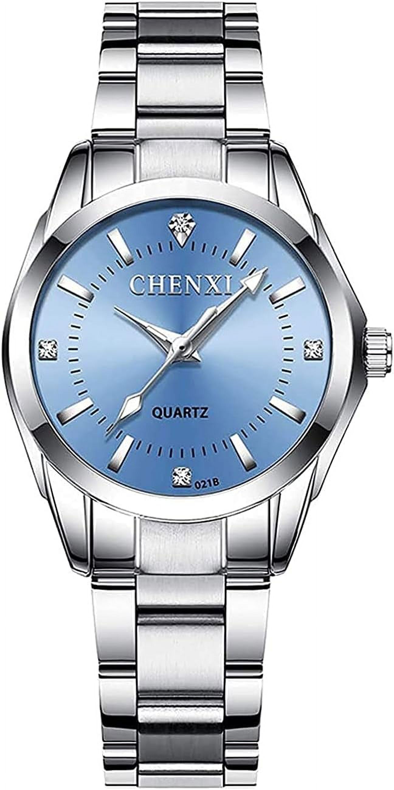Watches for Women Analog Quartz Silver Stainless Steel Watches Luminous Waterproof Ladies Dress Watch