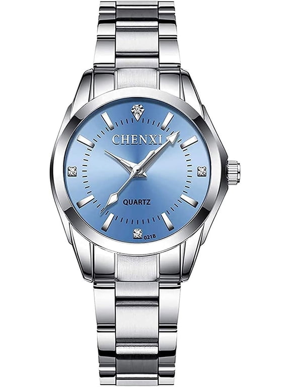 Watches for Women Analog Quartz Silver Stainless Steel Watches Luminous Waterproof Ladies Dress Watch