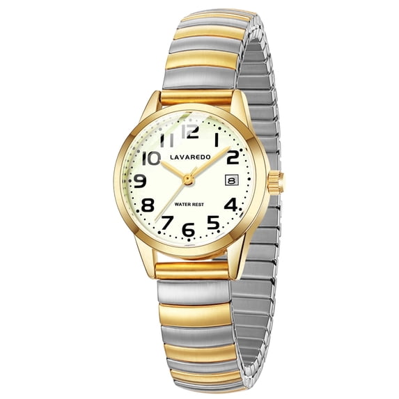 Watches for Women Easy Reader Analog Ladies Quartz Watches with Stainless Steel Expansion Band, Waterproof Watches Gift For Women -S Size
