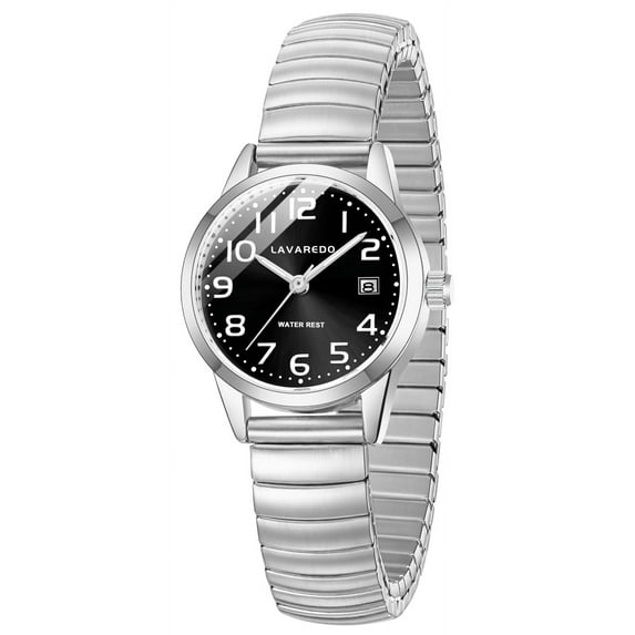 Watches for Women Easy Reader Analog Ladies Quartz Watches with Stainless Steel Expansion Band, Waterproof Watches Christmas Gift For Women