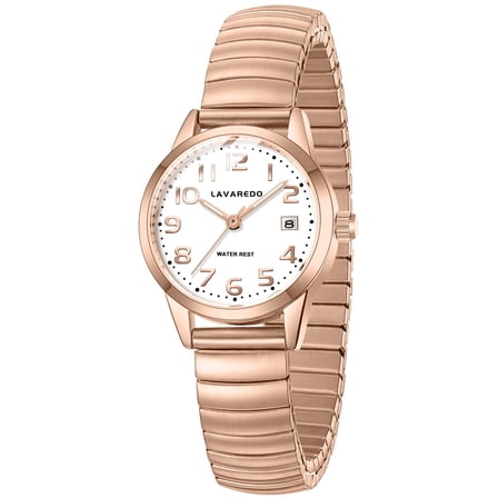 Watches for Women Easy Reader Analog Ladies Quartz Watches with Stainless Steel Expansion Band, Waterproof Watches Christmas Gift For Women