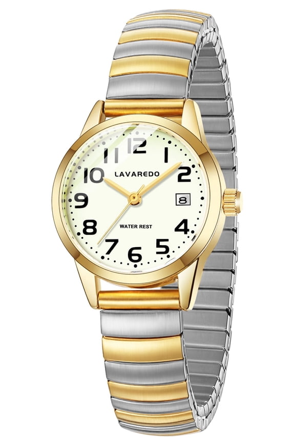 Watches for Women Easy Reader Analog Ladies Quartz Watches with Stainless Steel Expansion Band, Waterproof Watches Christmas Gift For Women