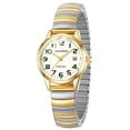 thumbnail image 1 of Watches for Women Easy Reader Analog Ladies Quartz Watches with Stainless Steel Expansion Band, Waterproof Watches Gift For Women -M Size, 1 of 8