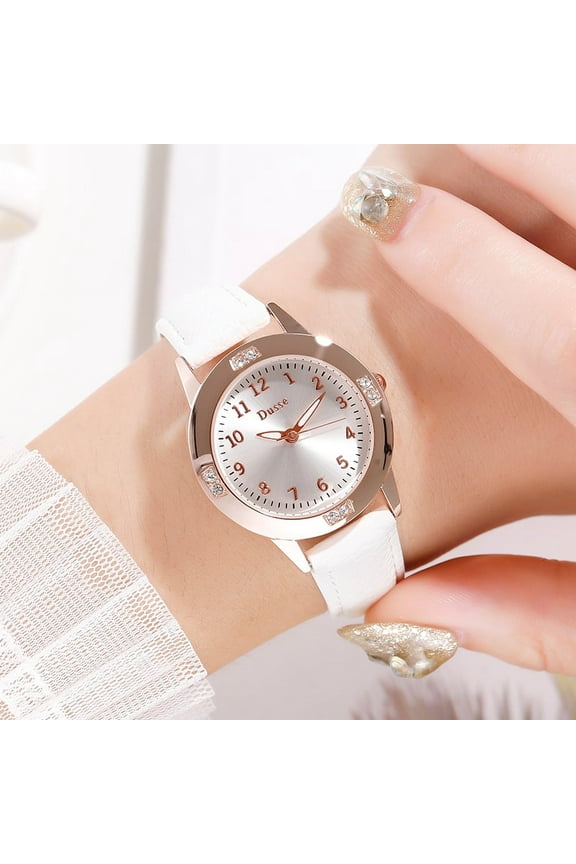 Watches for Women Quartz Movement Waterproof Watch with Leather Band Elegant Ladies Watch Gift for Woman