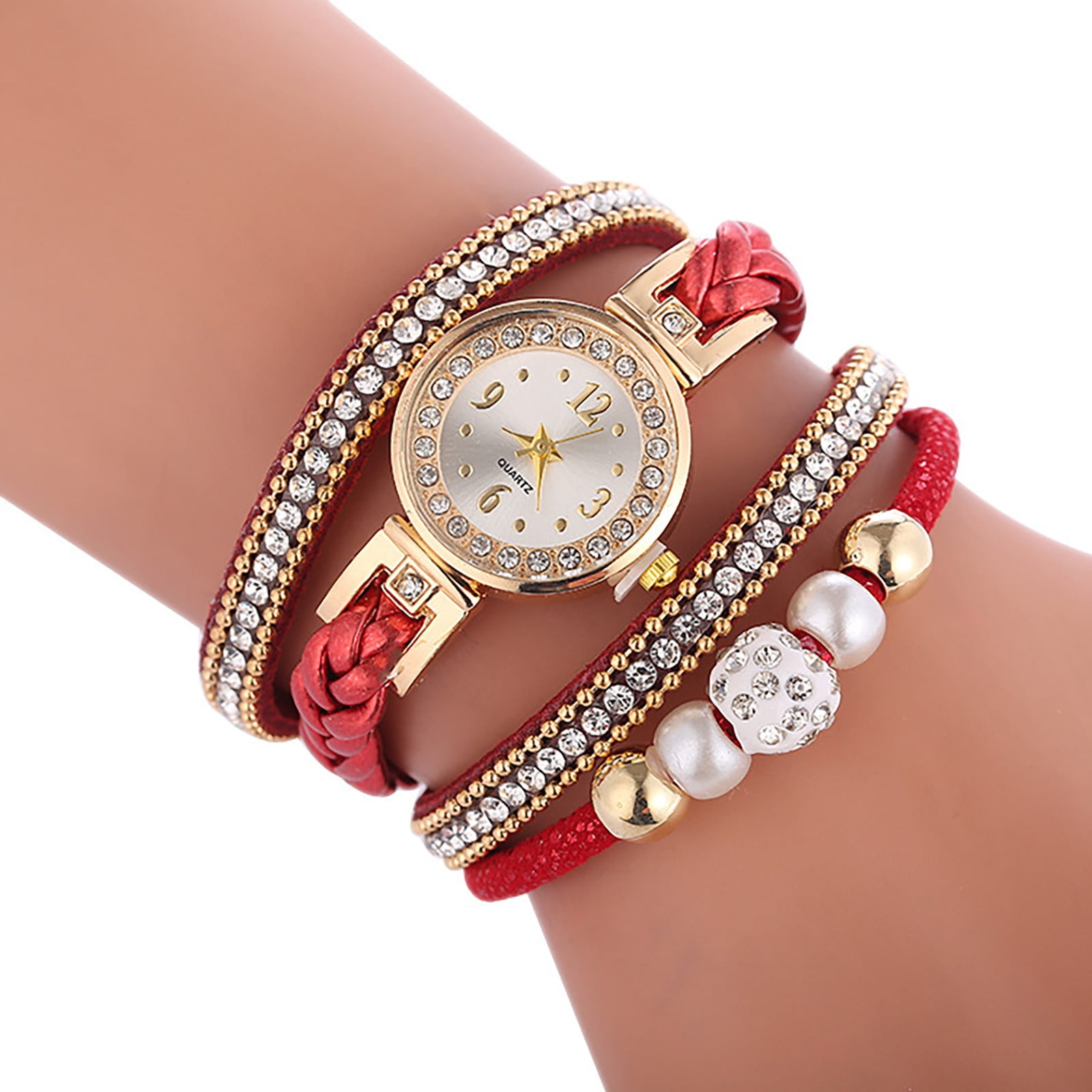 Watches for Women, Women Watches Fashion Vintage Weave Wrap Quartz