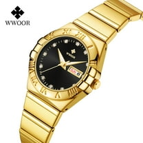 Watches for Women, Women's Wristwatches, Ladies Waterproof Stainless Steel Analog Small Dainty Gold Watch for Women