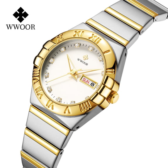 Watches for Women, Women's Wristwatches, Ladies Waterproof Stainless Steel Analog Small Dainty Gold Watch for Women