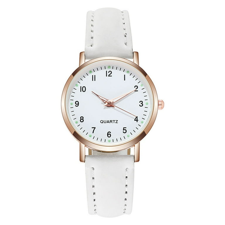 White leather hot sale watches ladies