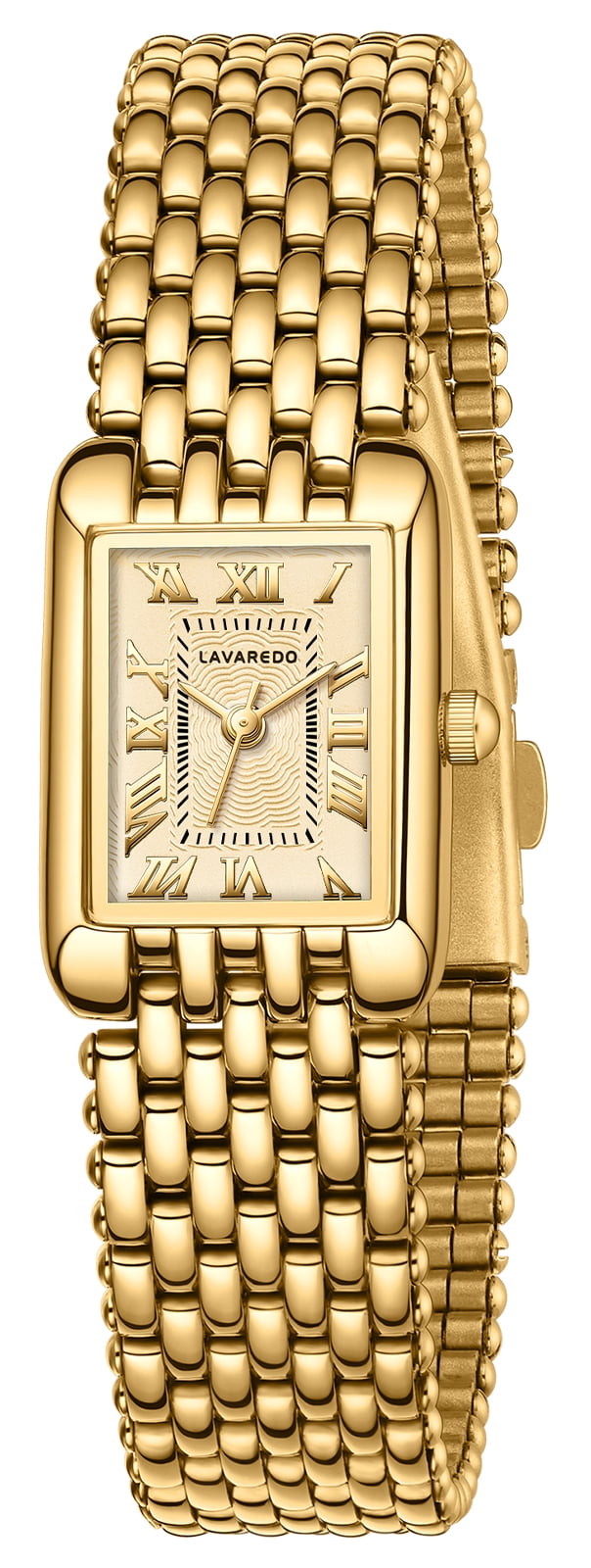 Women\'s Gold Analog Quartz Steel Dainty Rectangle Waterproof Square Wrist Watch Amazon.com: Casotime Gold Watches for Women Vintage  main image 3