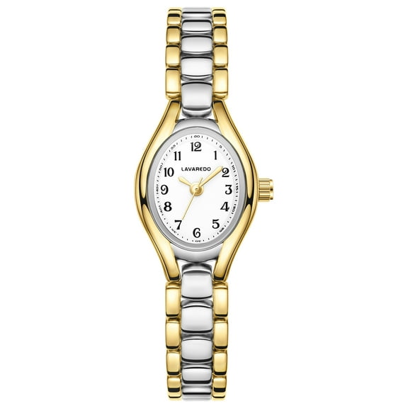 Watches for woman Elegant Oval Dual-Tone Ladies Quartz Watch with Arabic Numerals and Stainless Steel Strap Ladies Business Waterproof Watch