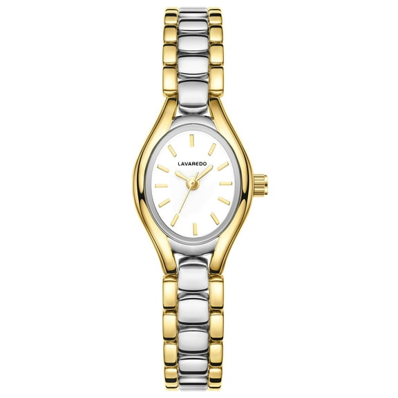 Watches for woman Elegant Oval Dual-Tone Ladies Quartz Watch with Arabic Numerals and Stainless Steel Strap Ladies Business Waterproof Watch