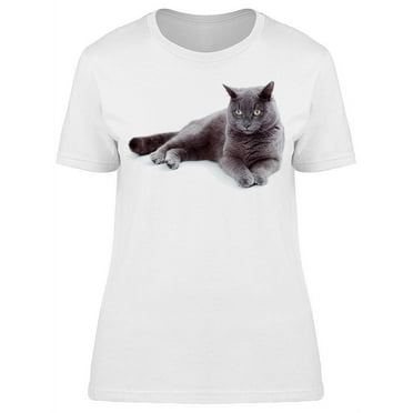 Watchful Green-Eyed Maltese Cat  T-Shirt Women -Image by Shutterstock, Female Medium