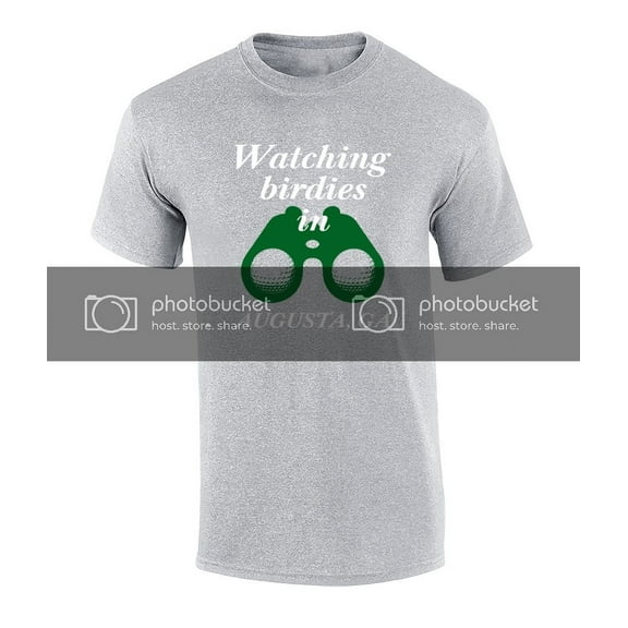 Watching Birdies in Augusta Georgia 2018 Golf Tournament Short Sleeve T-shirt-Small Sports Grey