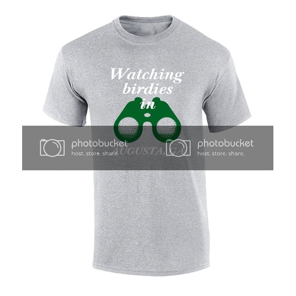 Watching Birdies in Augusta Georgia 2018 Golf Tournament Short Sleeve T-shirt-XL Sports Grey