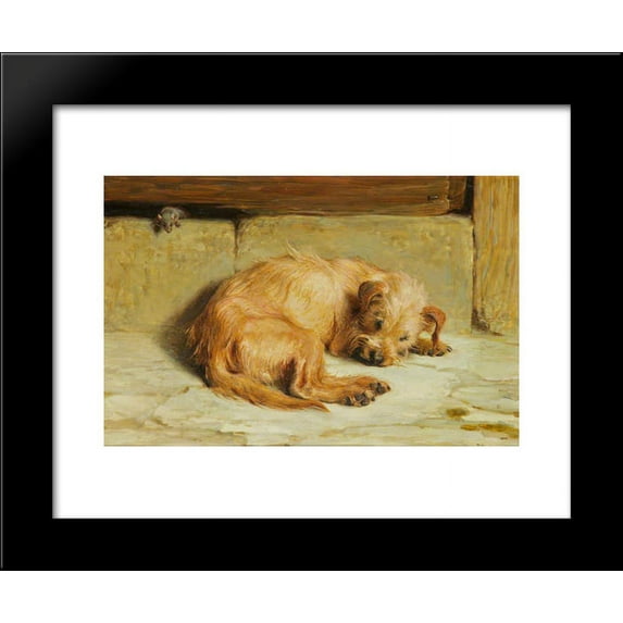 Watching Dog 20x24 Framed Art Print by Briton Riviere