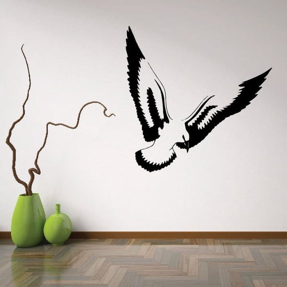 Watching Flying Dove Decal - 36 Inches
