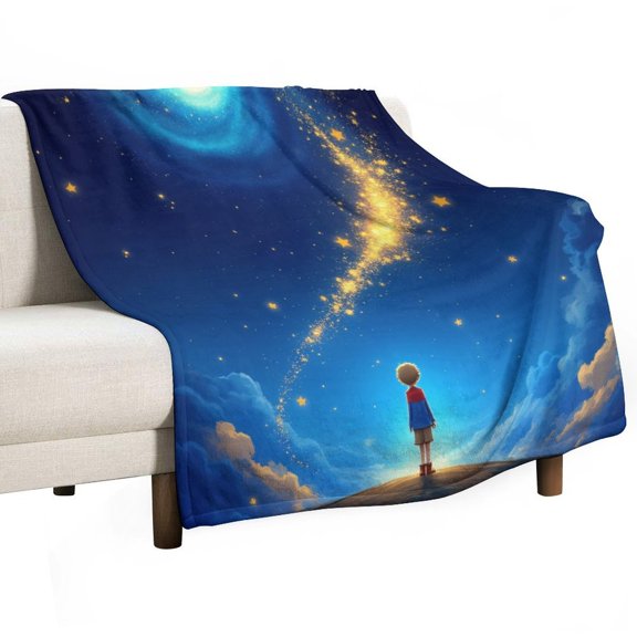 Watching Starry Sky Blankets Bedroom Living Room Sofa Throw Blankets for Beds