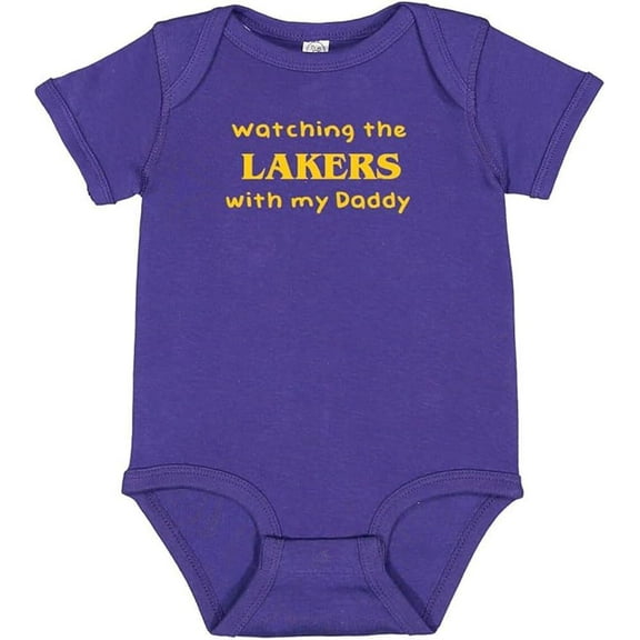 Watching the Lakers with My Daddy Baby Bodysuit (6 Months)
