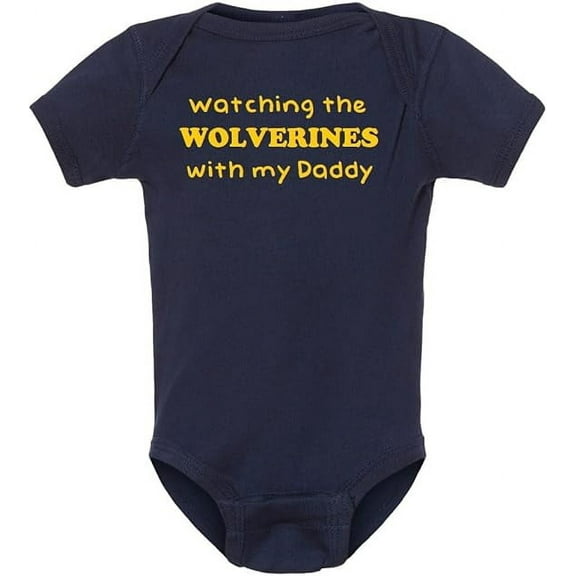 Watching the The Wolverines with my Daddy Baby Bodysuit (6m)