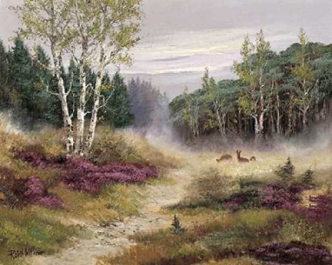 Watching the deers Canvas Art - Reint Withaar (24 x 30)