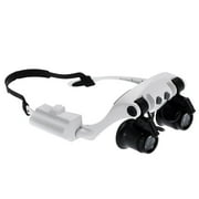 Watchmaker Artworks Magnifier Watch Repair Magnifier Loupe Glasses With LED Light 8 Lens 10/15/20/25 Magnification Times